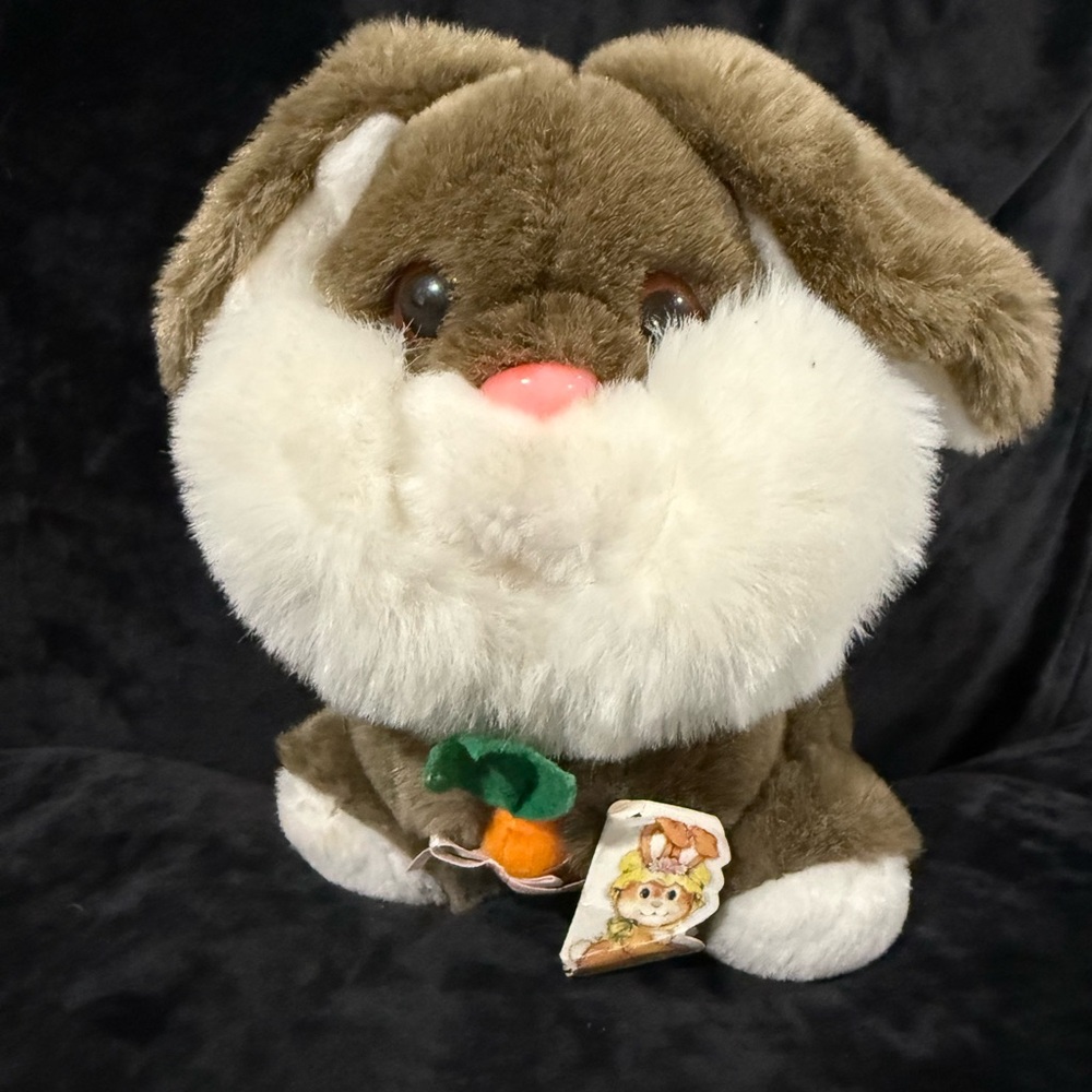 Vintage 1991 Fairview Bunny Rabbit Plush 10" Brown & White Stuffed Animal‎